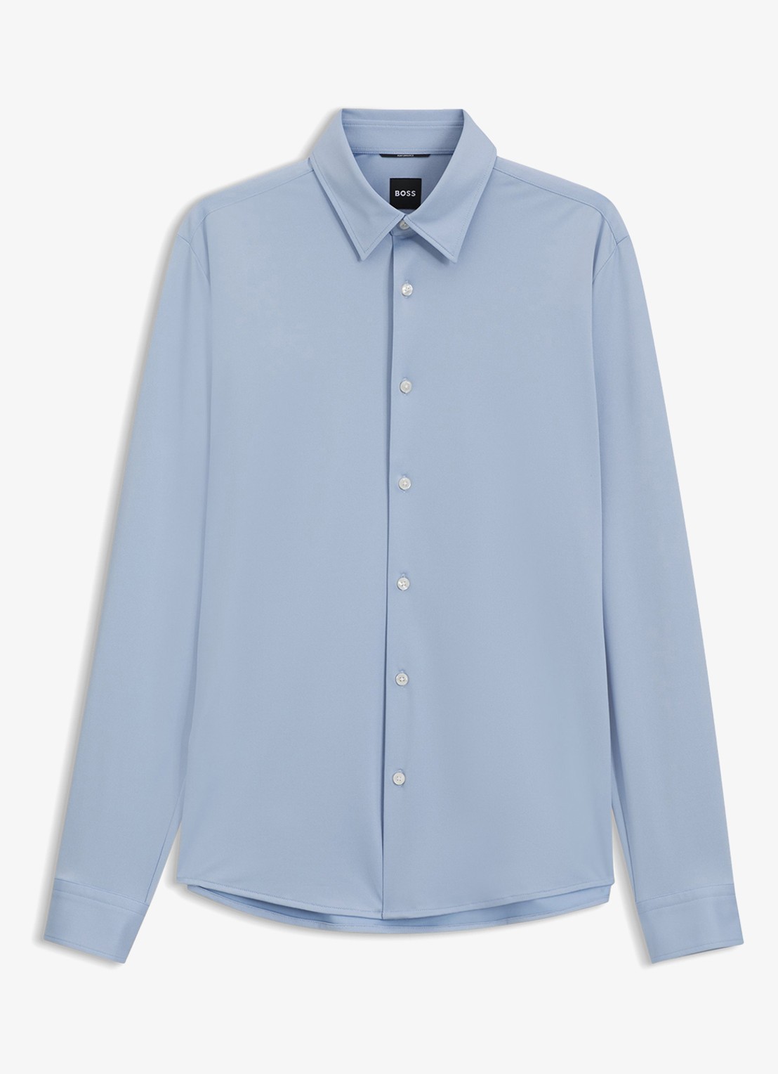 BOSS Regular fit overhemd met stretch - voorkant 4 lichtblauw