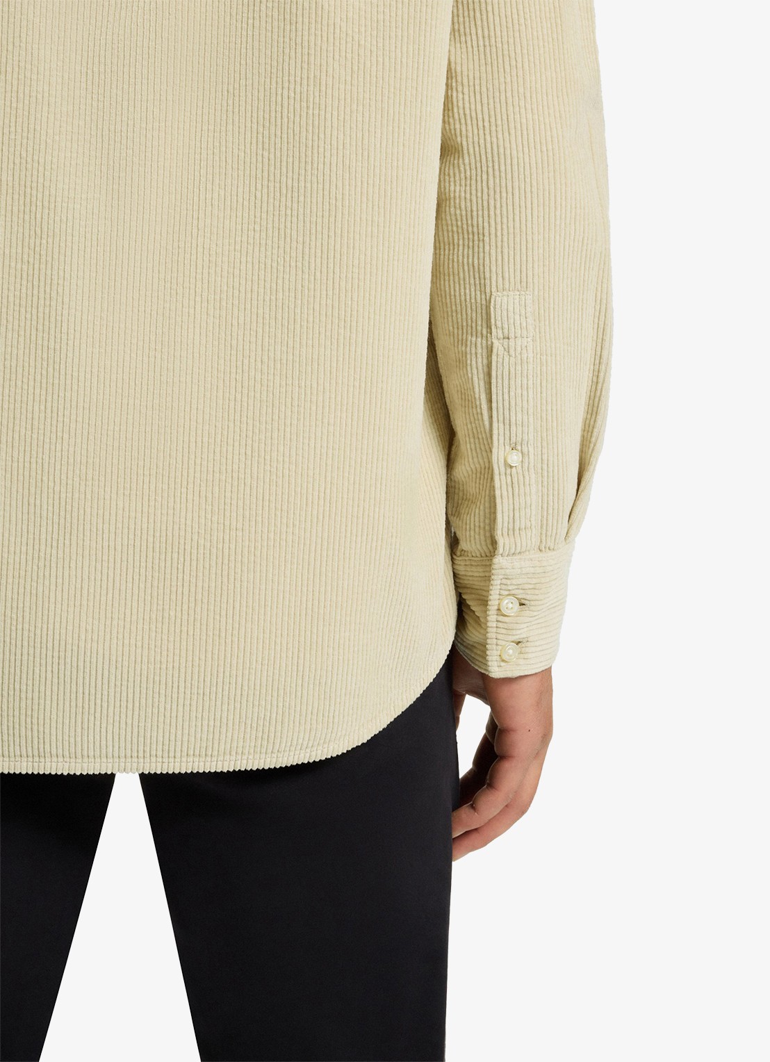 BOSS Regular-fit overhemd van katoenen corduroy - detail 4 beige