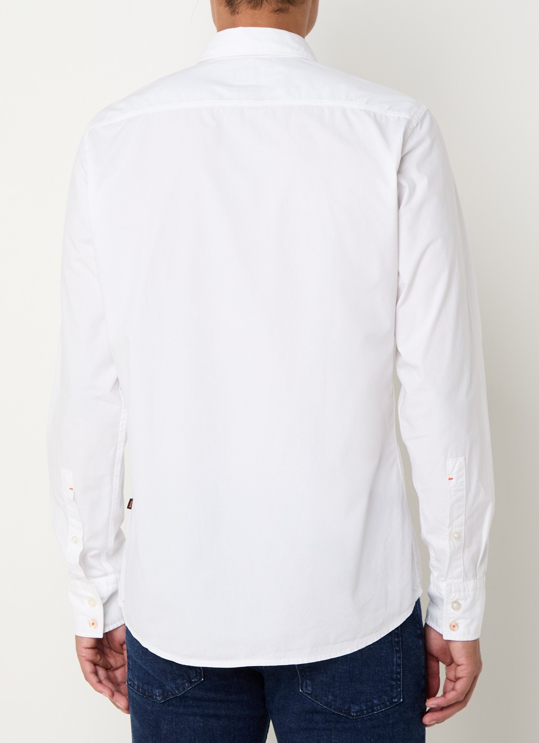 BOSS Regular-fit overhemd van katoenen popeline - achterkant 5 white-100 / wit