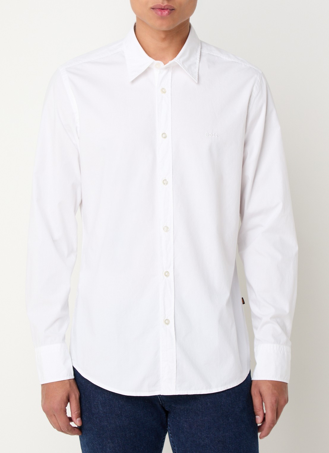 BOSS Regular-fit overhemd van katoenen popeline - detail 9 white-100 / wit