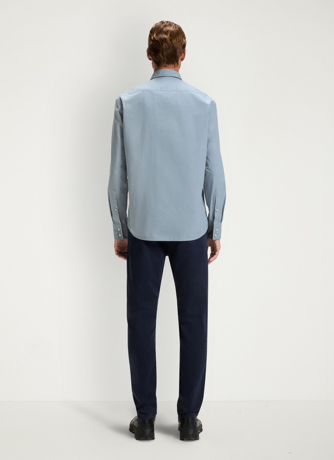 BOSS Regular-fit overhemd van katoenen popeline - achterkant 3 light/pastel blue-451 / lichtblauw