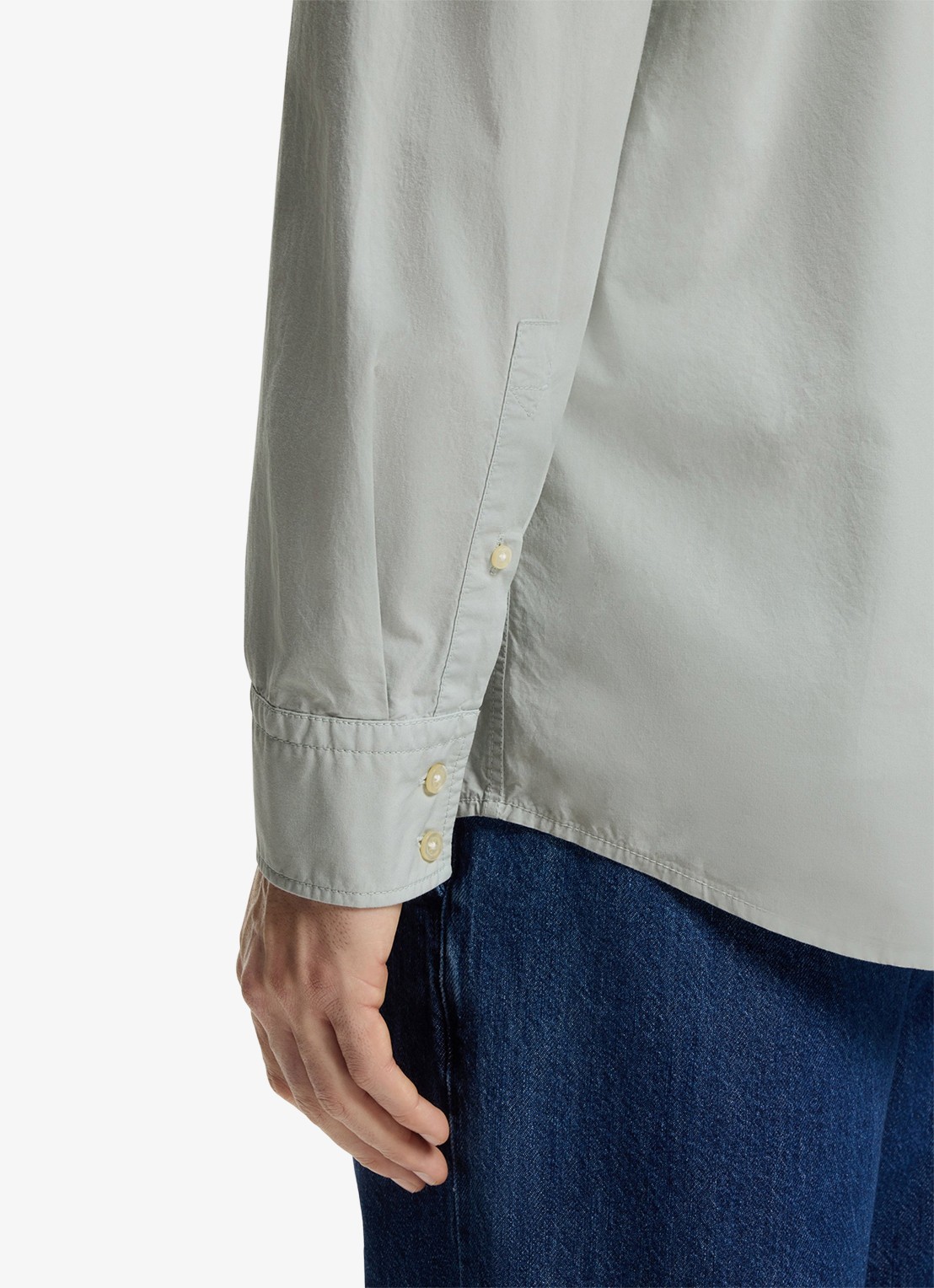 BOSS Regular-fit overhemd van katoenen popeline - detail 5 silver-043