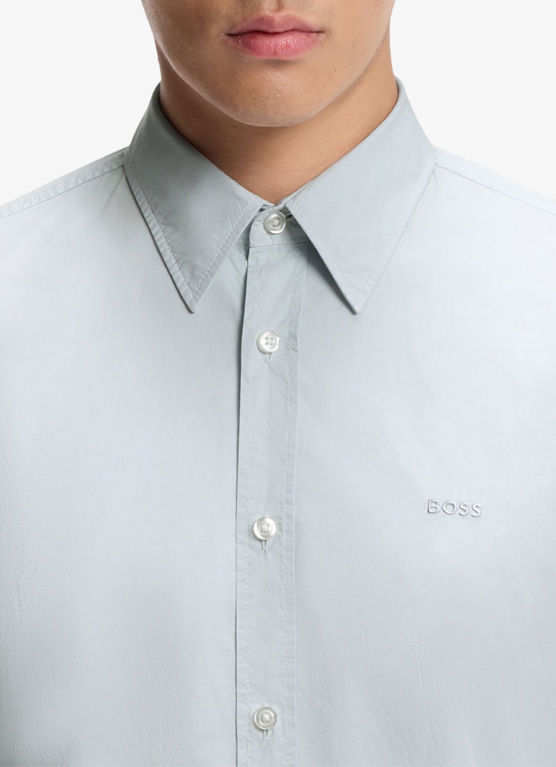 BOSS Regular-fit overhemd van katoenen popeline - detail 3 light/pastel grey-053 / grijs
