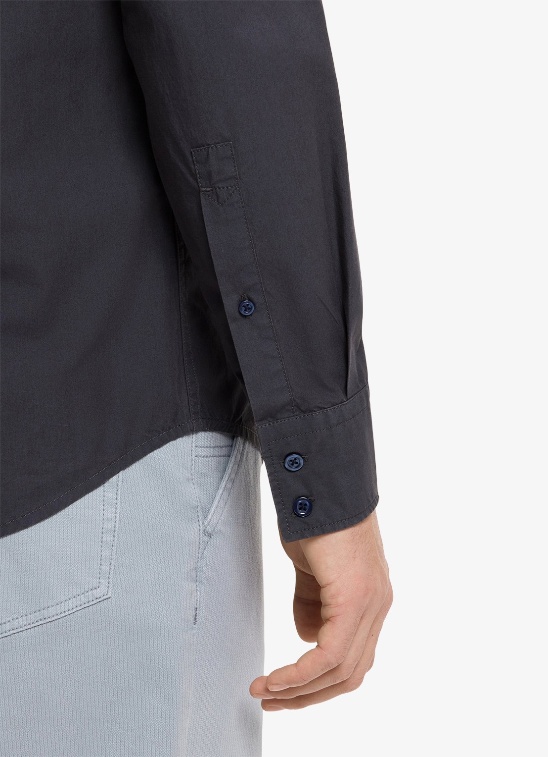 BOSS Regular-fit overhemd van katoenen popeline - detail 4 dark blue-406 / blauw