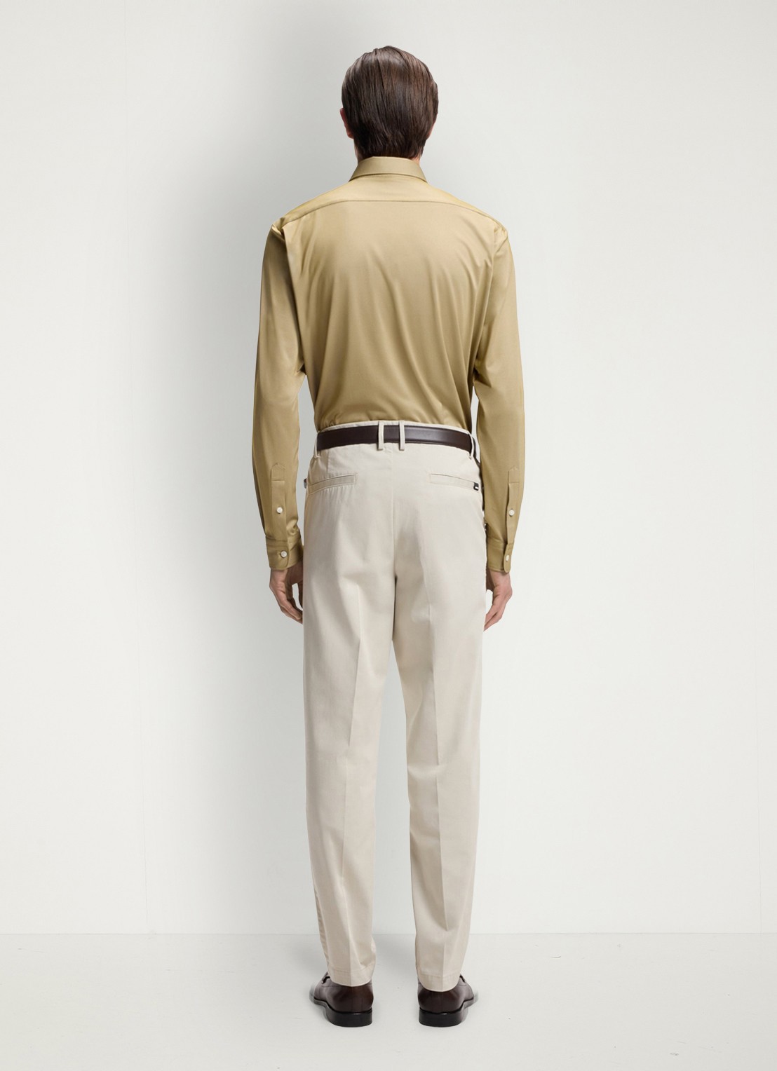 BOSS Regular fit overhemd - achterkant beige