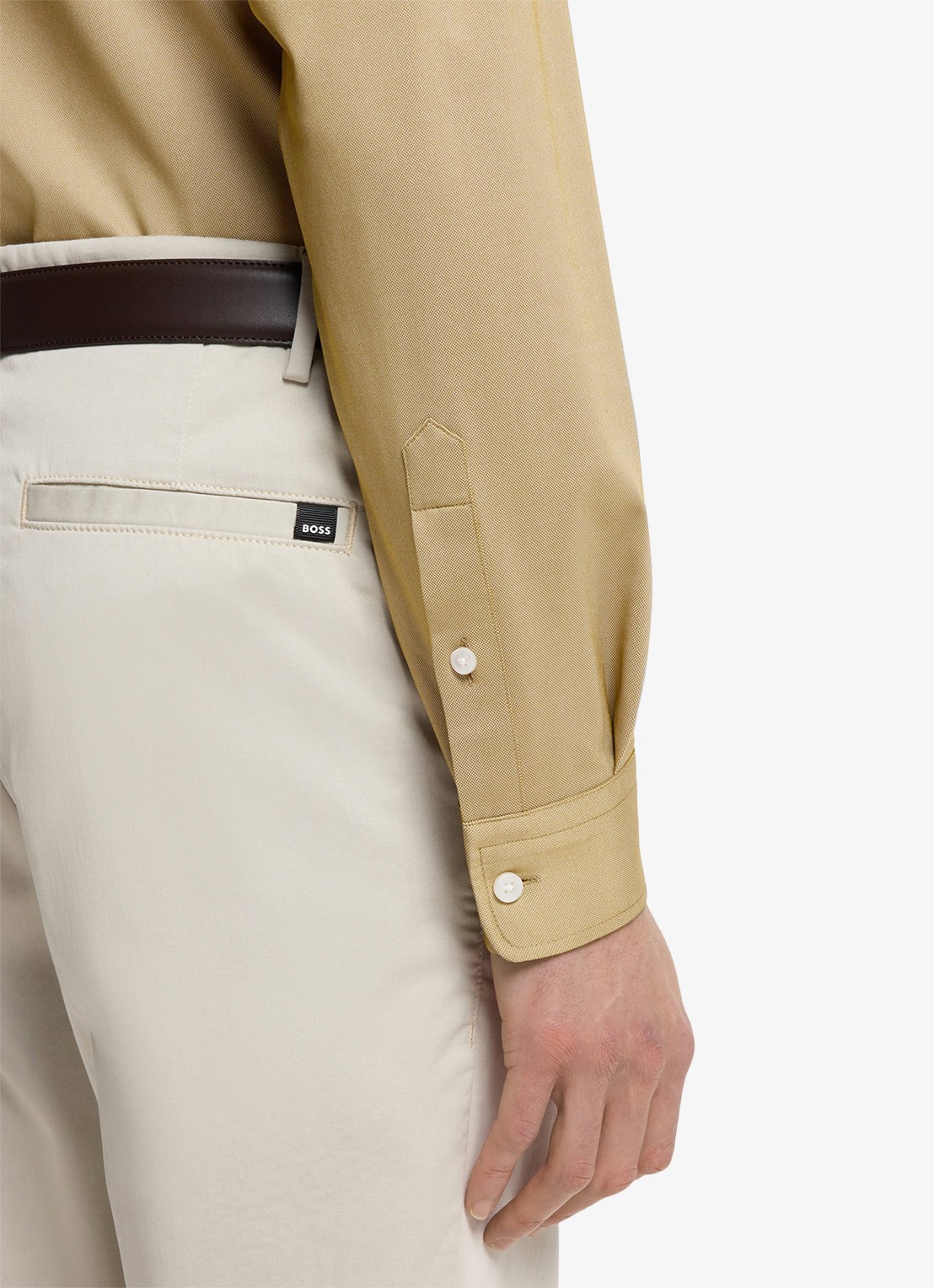 BOSS Regular fit overhemd - detail 6 beige