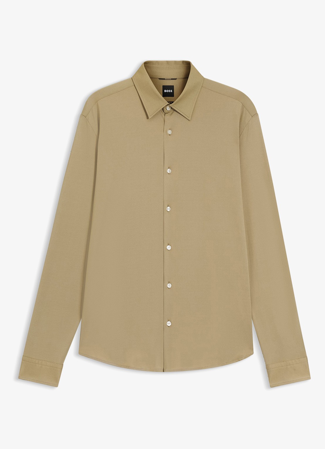 BOSS Regular fit overhemd - voorkant 2 beige