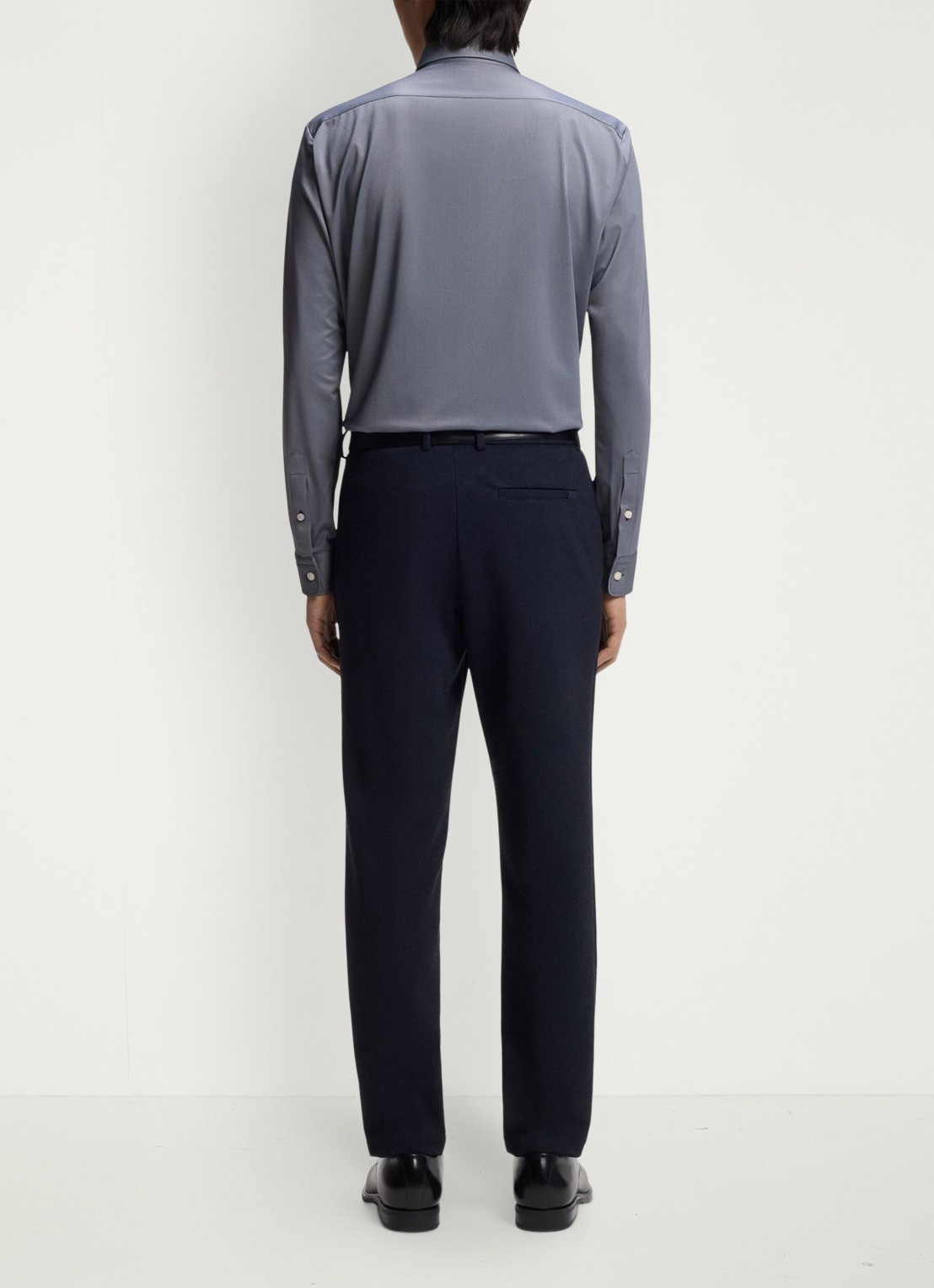 BOSS Regular fit overhemd - achterkant blauwgrijs