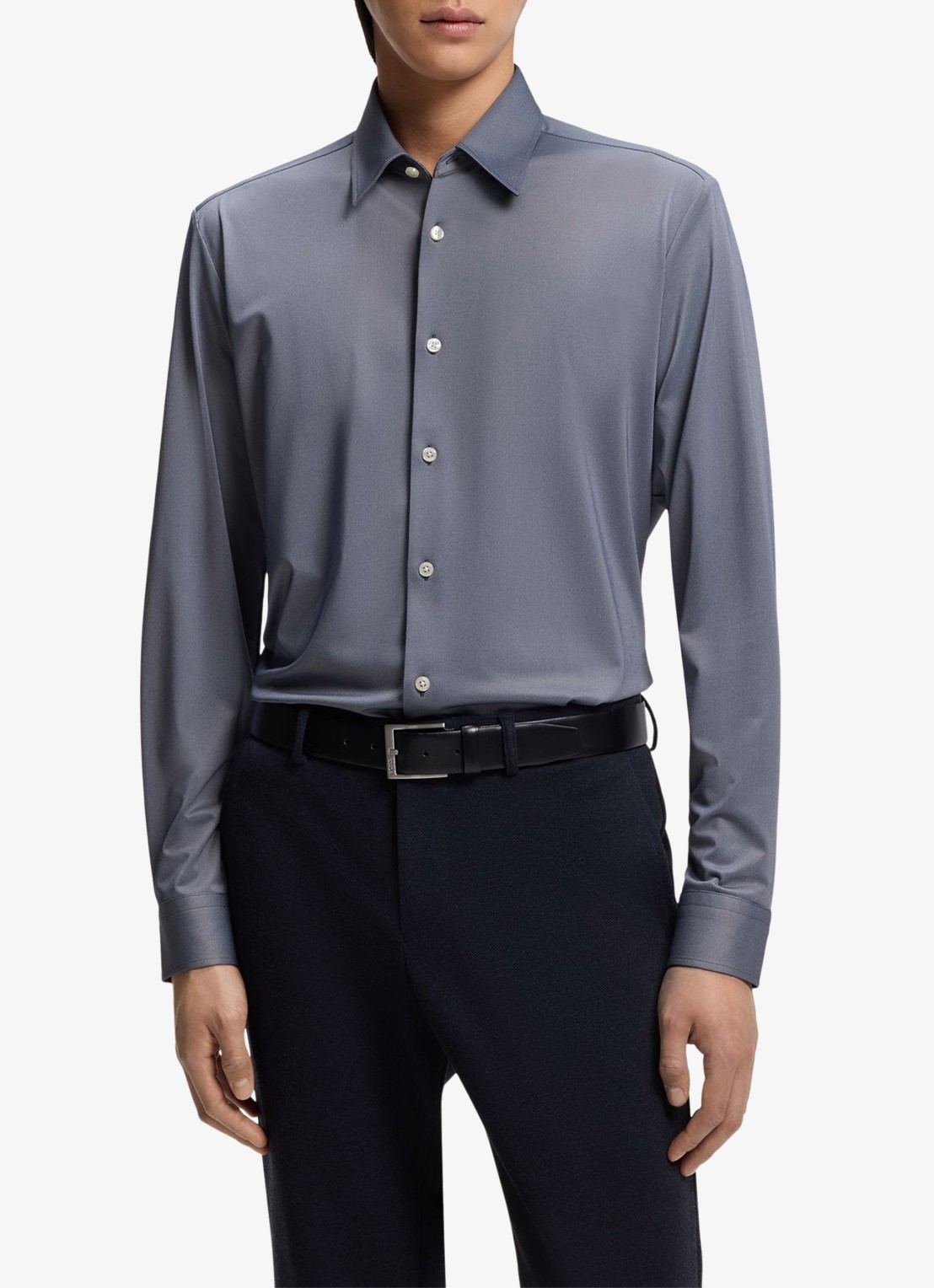 BOSS Regular fit overhemd - detail 4 blauwgrijs