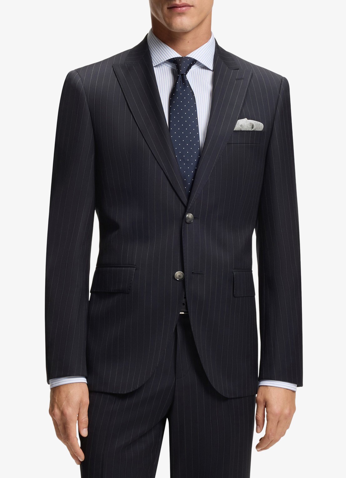 BOSS Regular fit pak van scheerwol - voorkant 3 donkerblauw