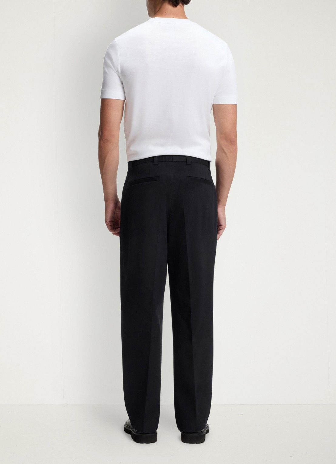 BOSS Regular fit pantalon met paspelzakken - achterkant 3 donkerblauw