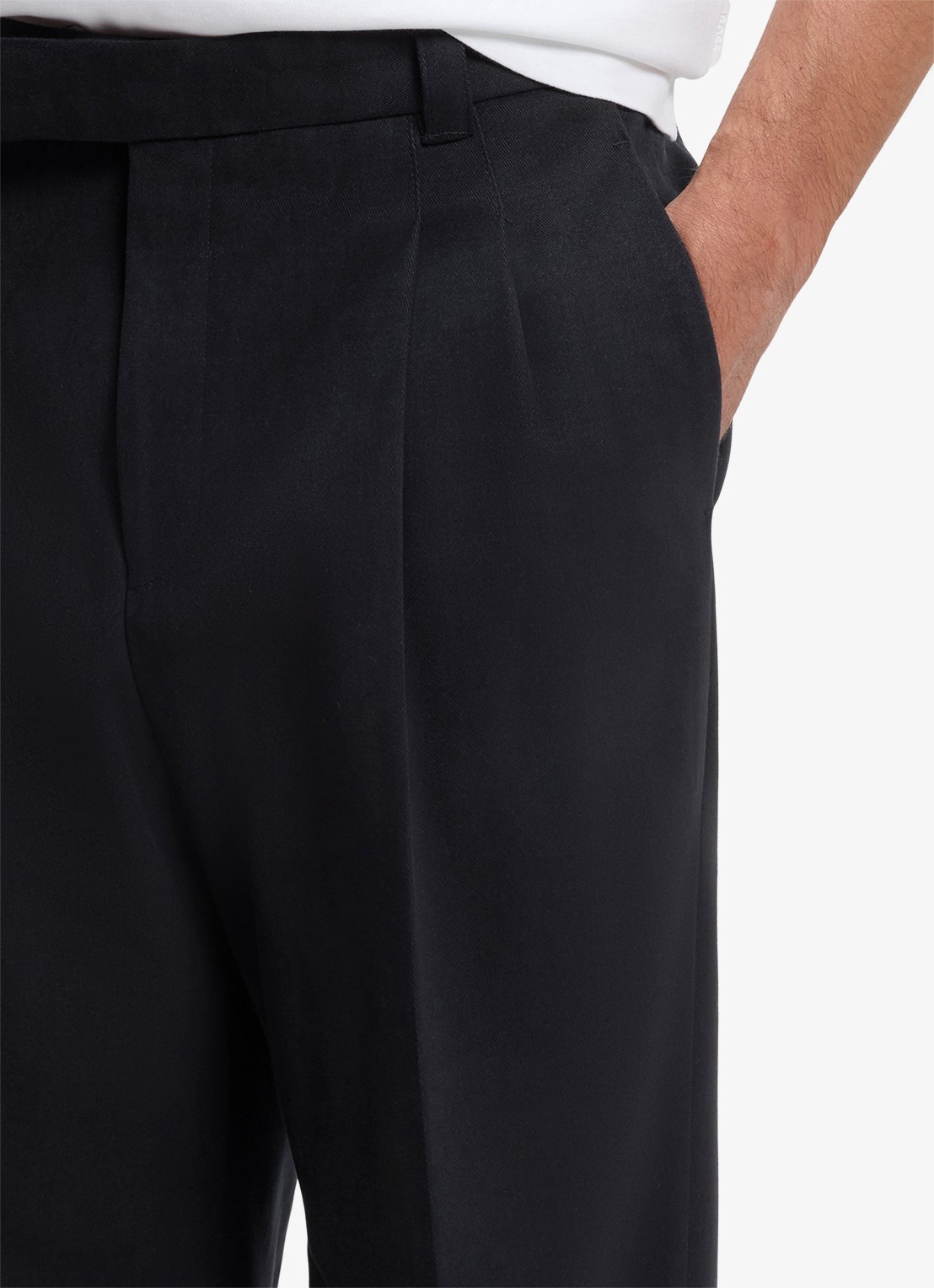 BOSS Regular fit pantalon met paspelzakken - detail 5 donkerblauw