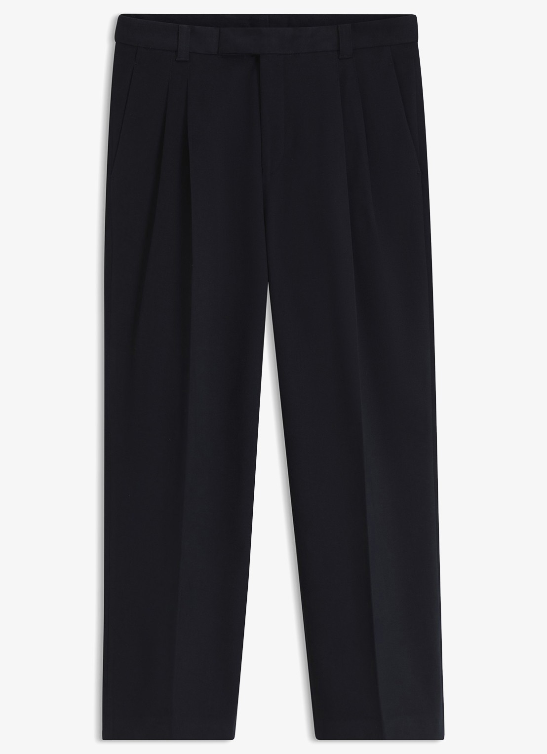 BOSS Regular fit pantalon met paspelzakken - voorkant donkerblauw