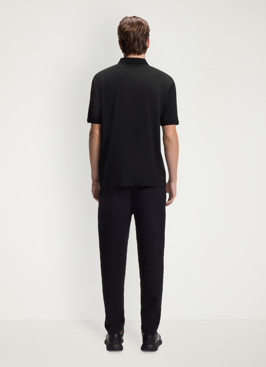 BOSS Regular fit polo met 3D logoprint - achterkant zwart