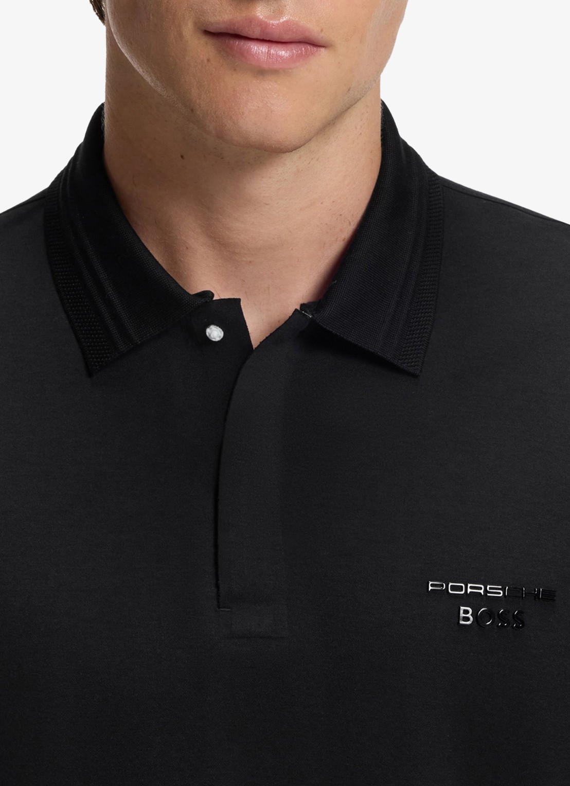 BOSS Regular fit polo met 3D logoprint - detail 5 zwart