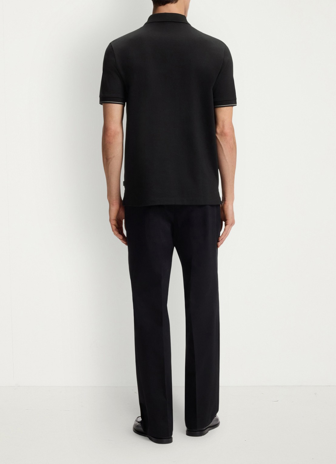 BOSS Regular fit polo met halve rits - achterkant 3 zwart