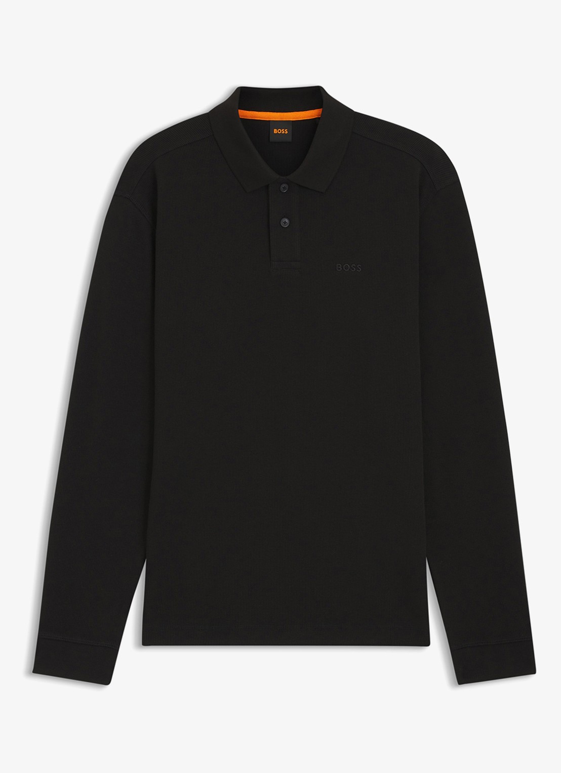 BOSS Regular fit polo met logo - voorkant 6 zwart