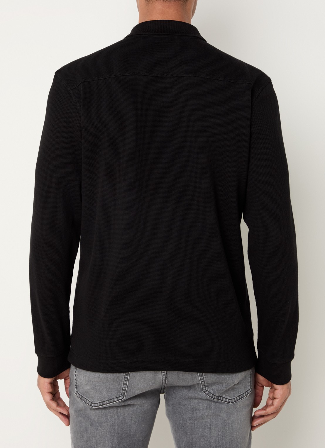 BOSS Regular fit polo met logo - achterkant 2 zwart
