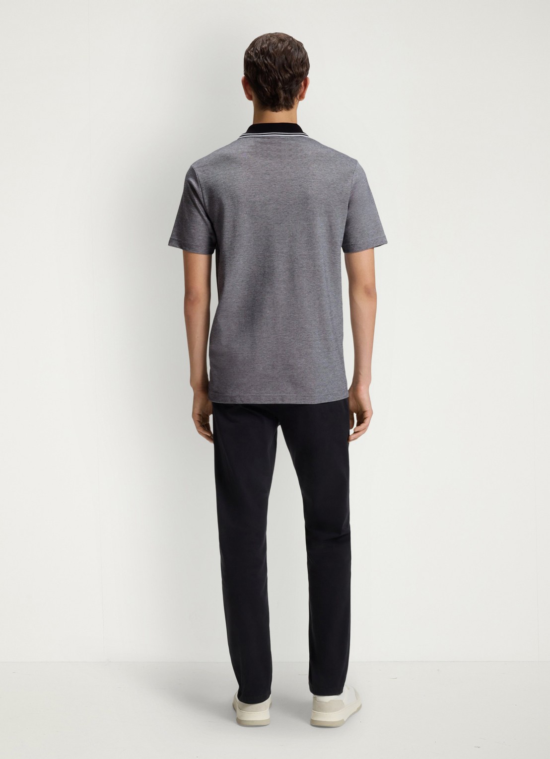 BOSS Regular fit polo met logo - achterkant 5 zwart