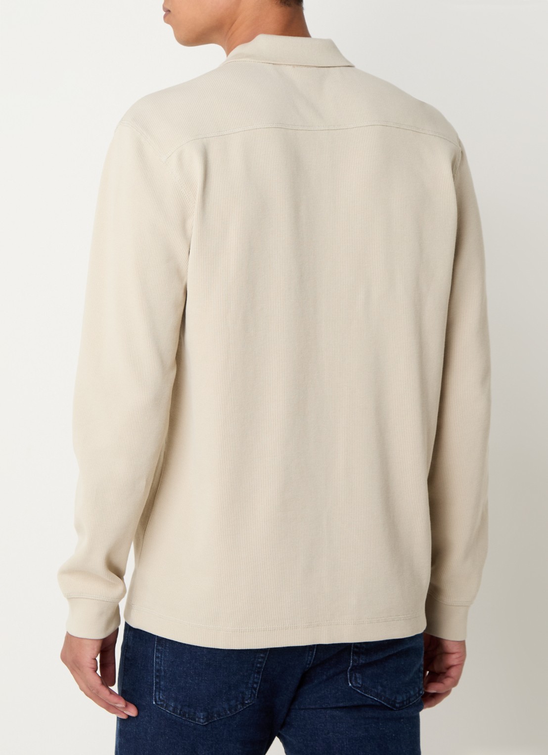 BOSS Regular fit polo met logo - achterkant 4 beige