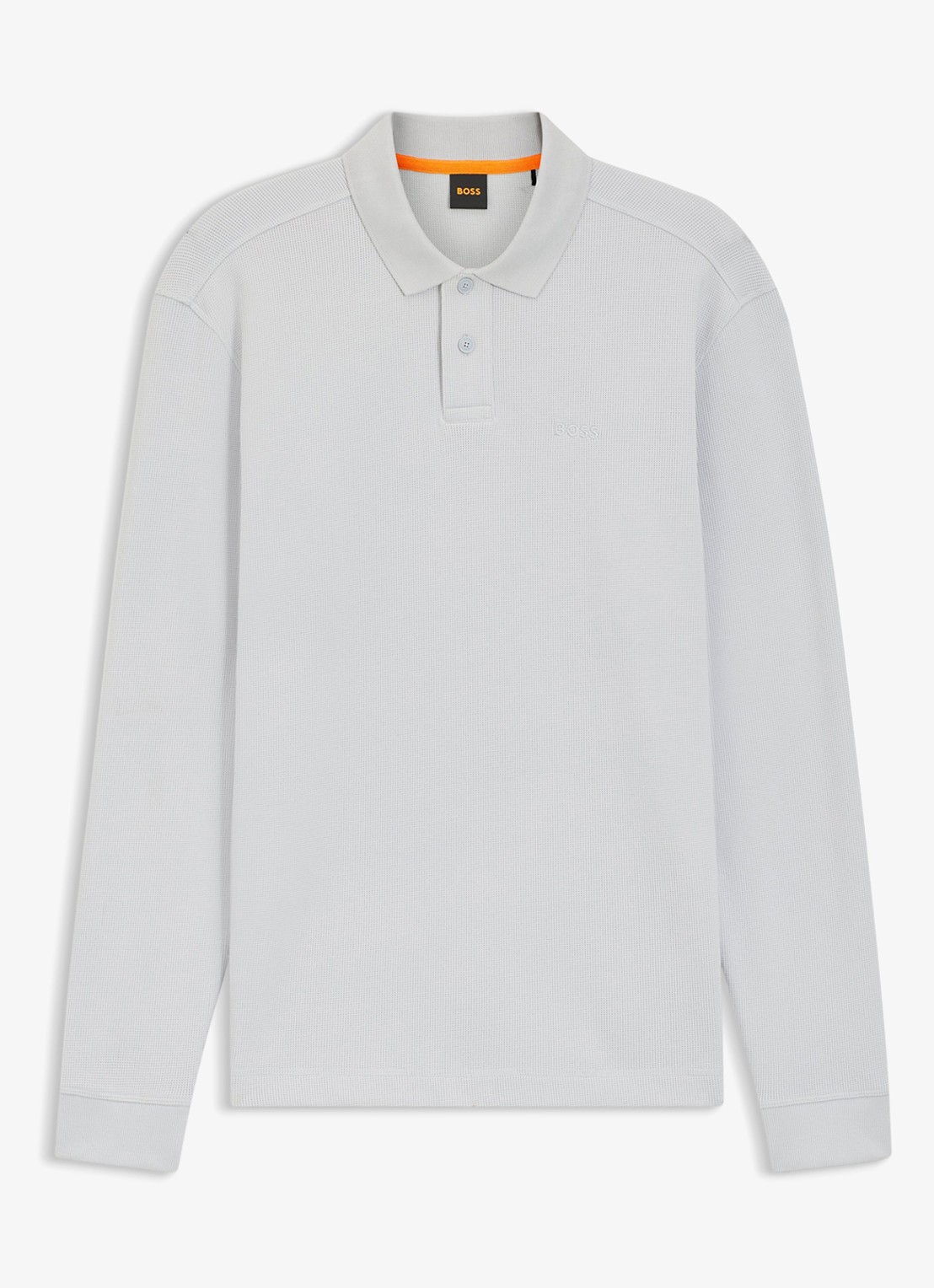 BOSS Regular fit polo met logo - voorkant 2 lichtgrijs
