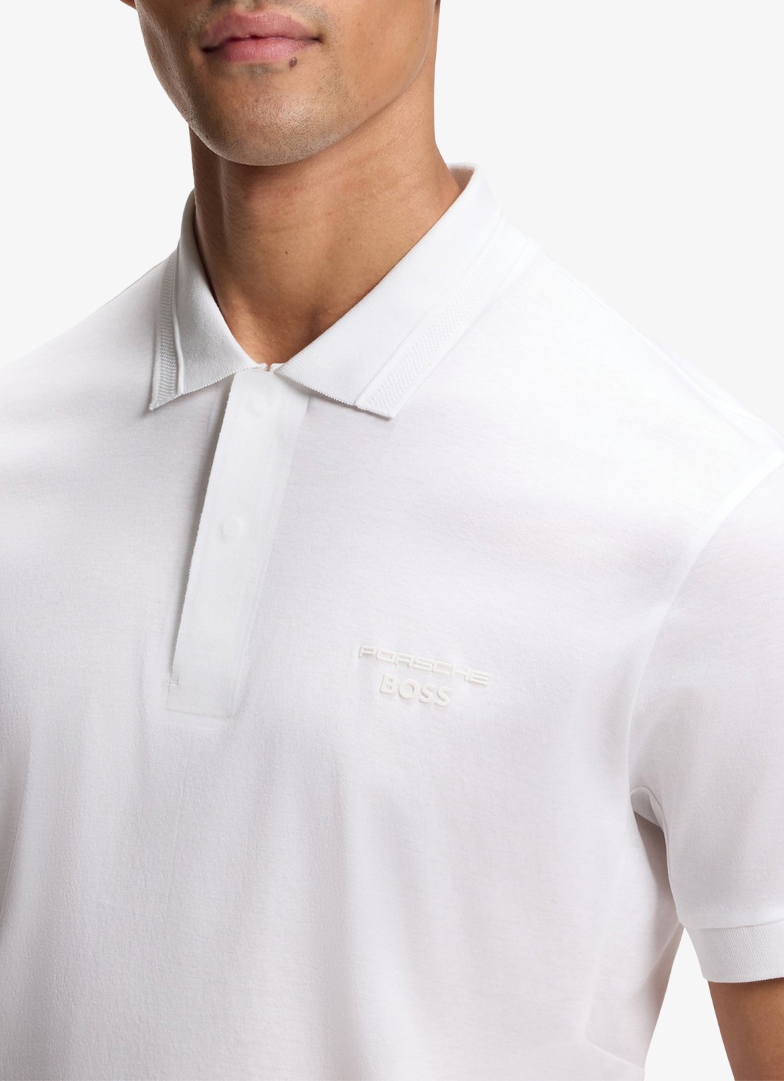 BOSS Regular fit polo met logo - detail 2 wit