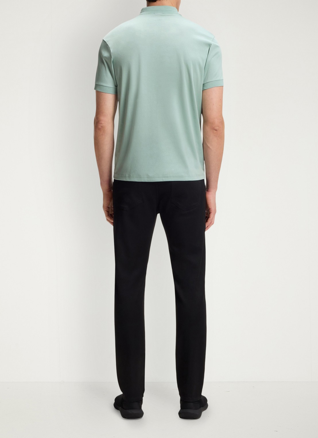 BOSS Regular fit polo met logo - achterkant 5 lindegroen