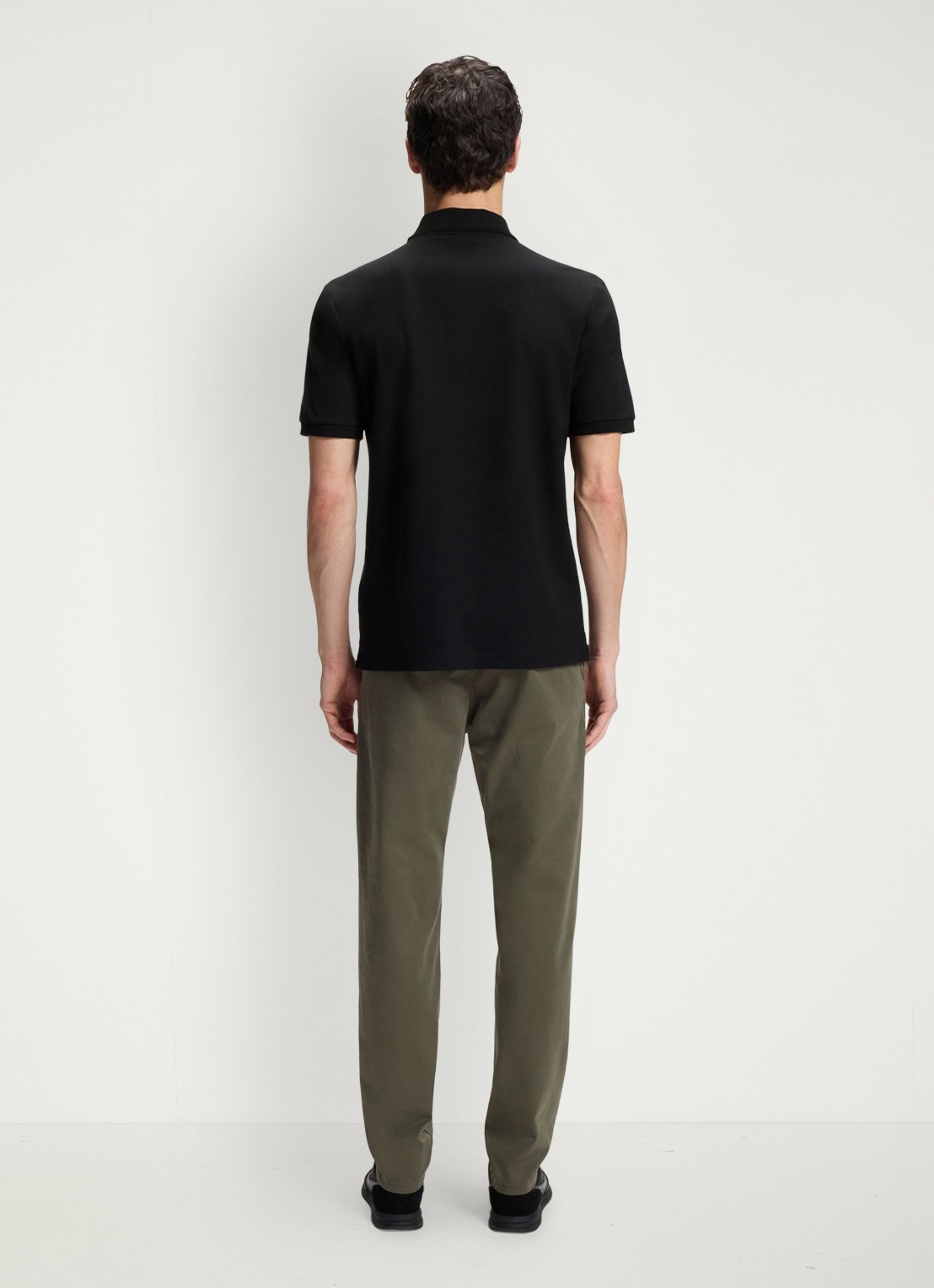 BOSS Regular fit polo van katoen - achterkant 3 zwart