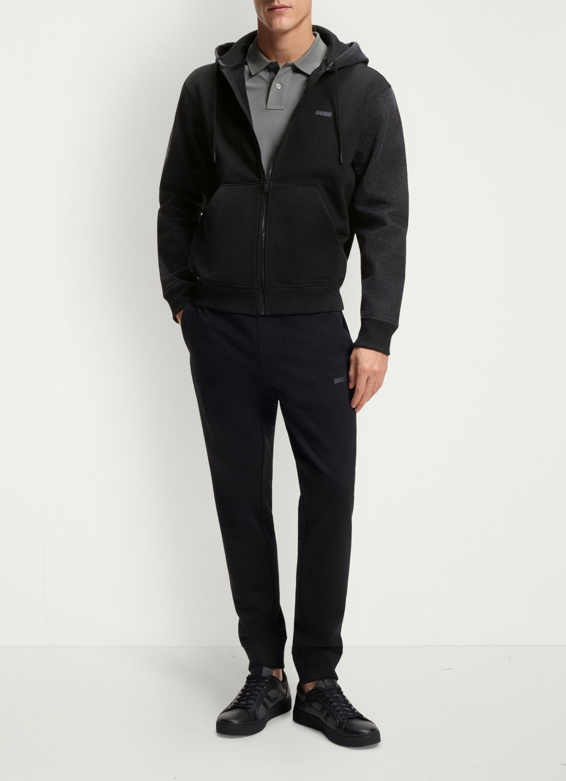 BOSS Relaxed fit trainingspak met logo - detail 4 zwart