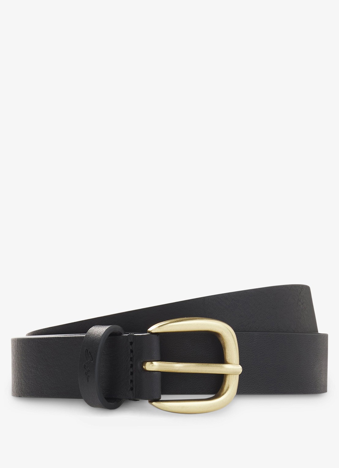 BOSS Riem van leer - voorkant 2 zwart