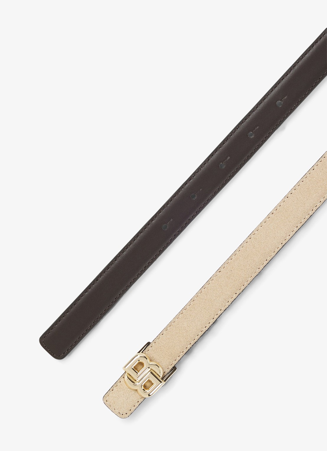 BOSS Riem van leer - detail light beige-271 / beige