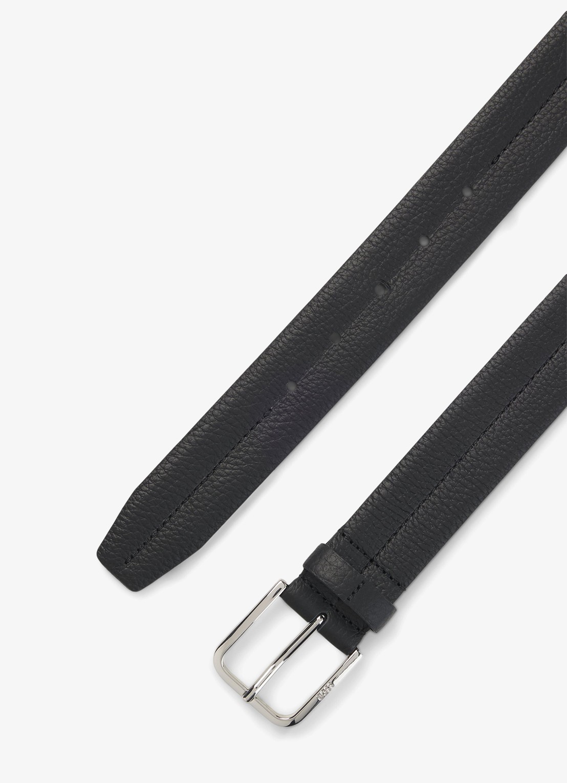 BOSS Riem van leer - detail 3 zwart