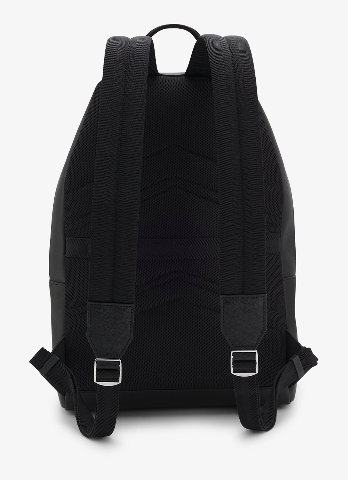 BOSS Rugzak van leer - voorkant 5 black-001 / zwart