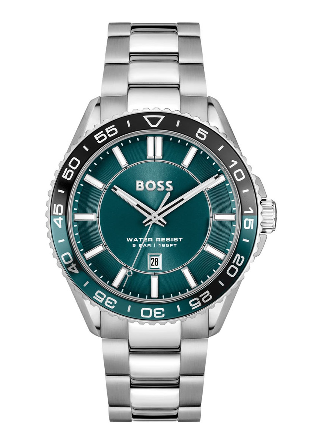 BOSS Runner 3H horloge HB1514208  - voorkant zilver