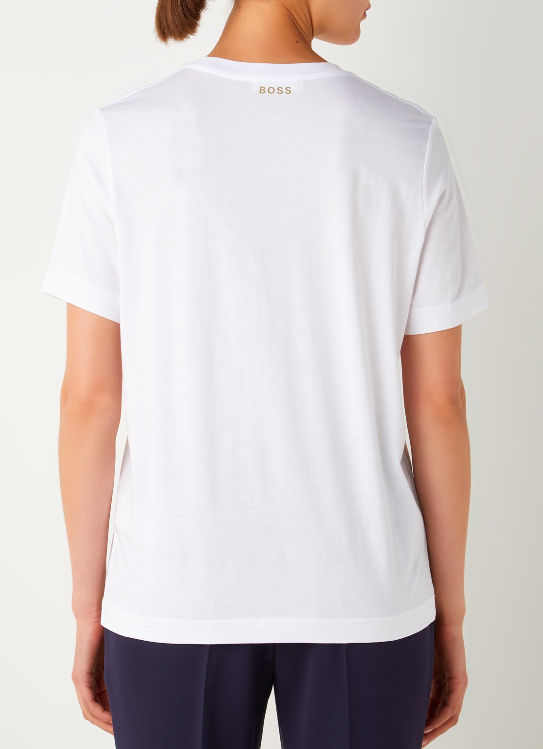 BOSS sa T-shirt met ronde hals - achterkant 4 wit