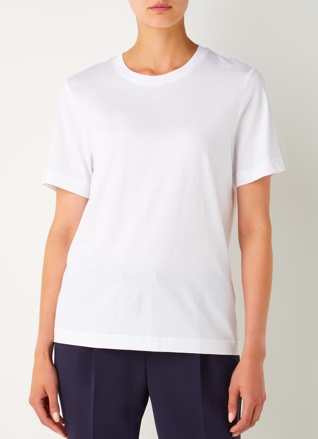 BOSS sa T-shirt met ronde hals - detail 3 wit