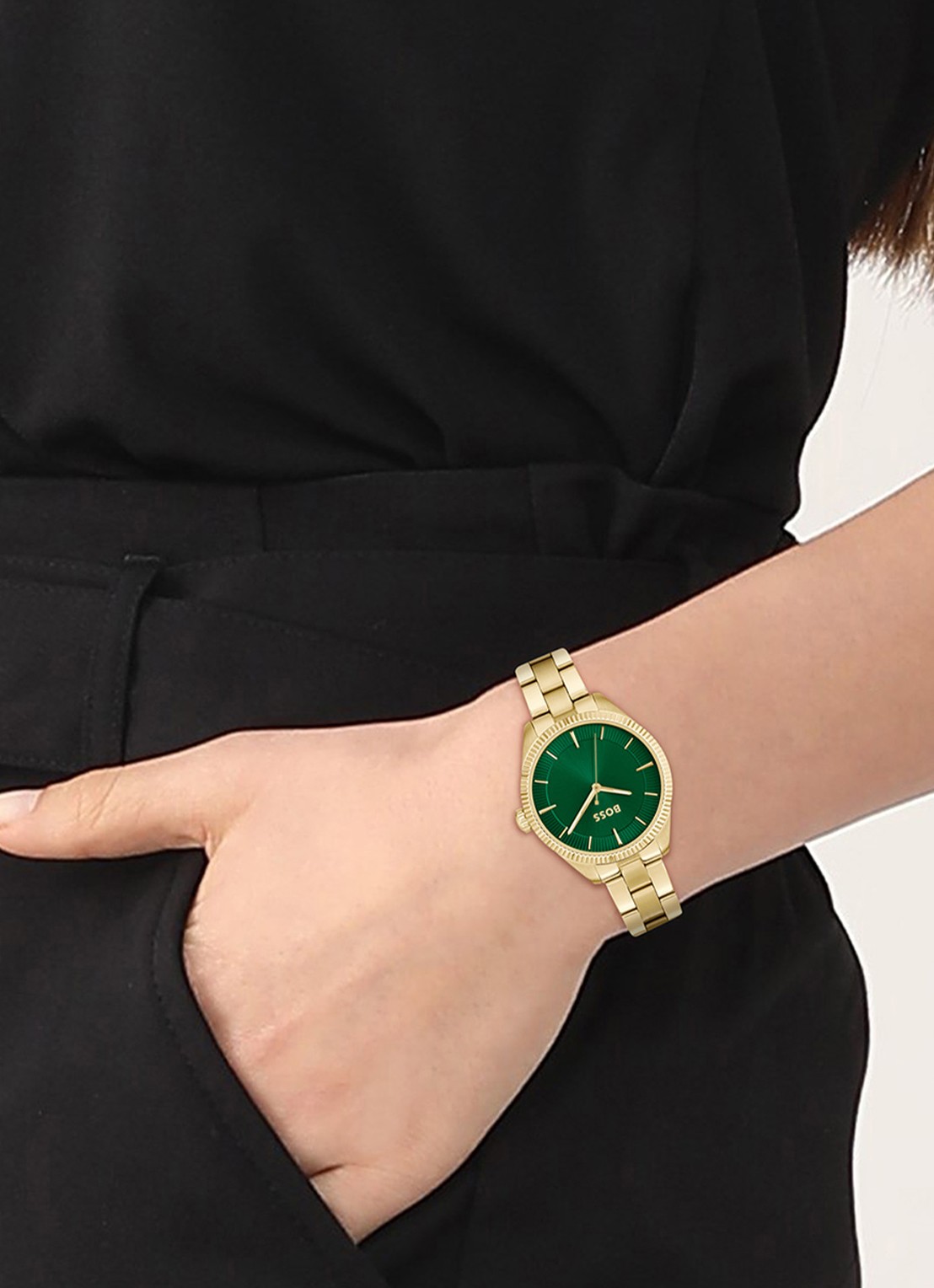 BOSS Sage horloge HB1502729 - voorkant 2 goud