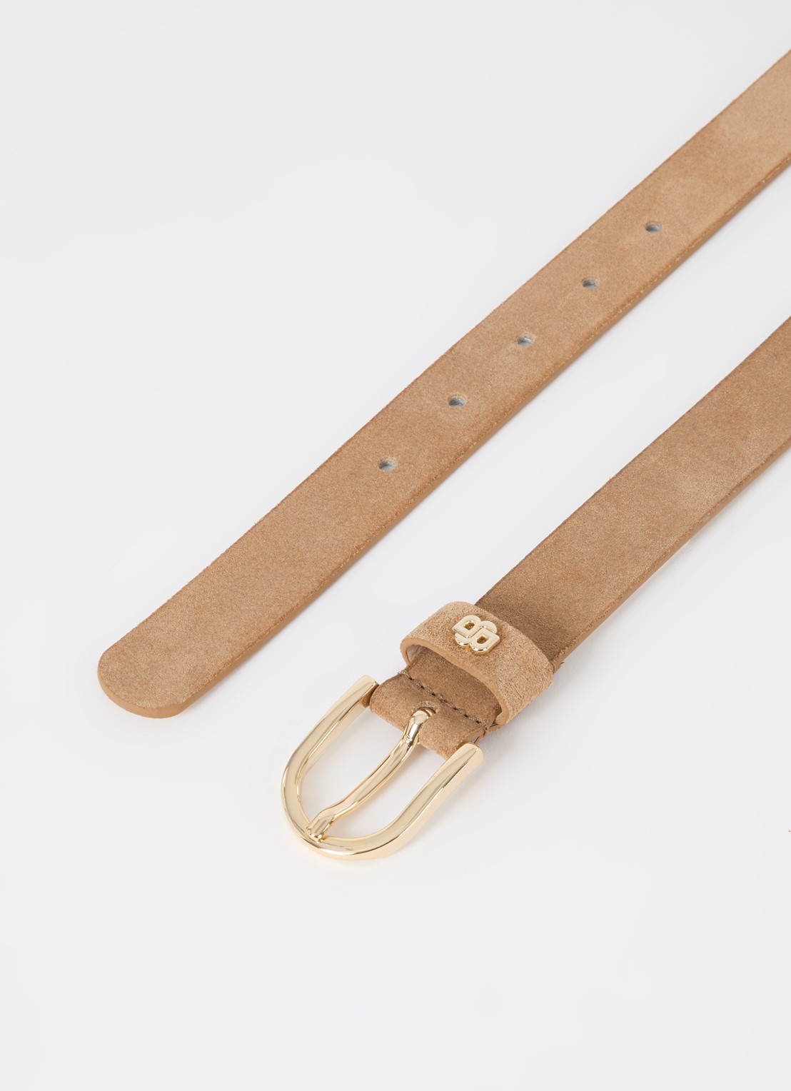 BOSS Scarlet riem van kalfsleer - detail 2 camel