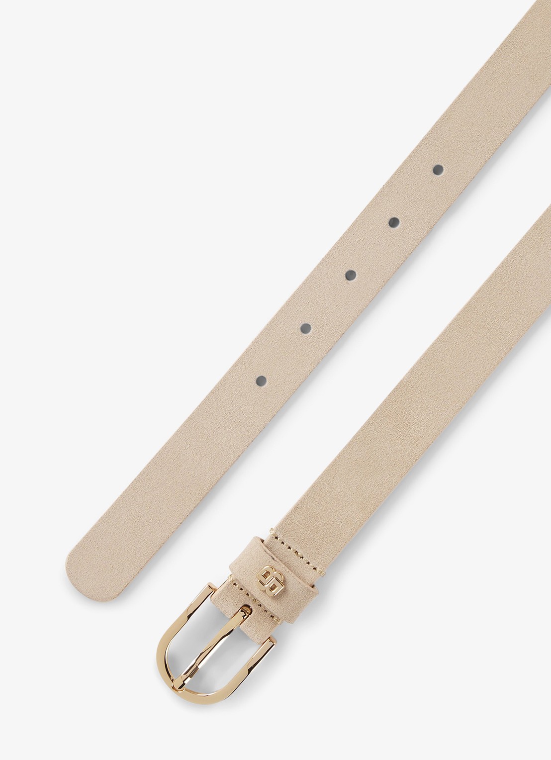 BOSS Scarlet riem van kalfsleer - detail 4 beige