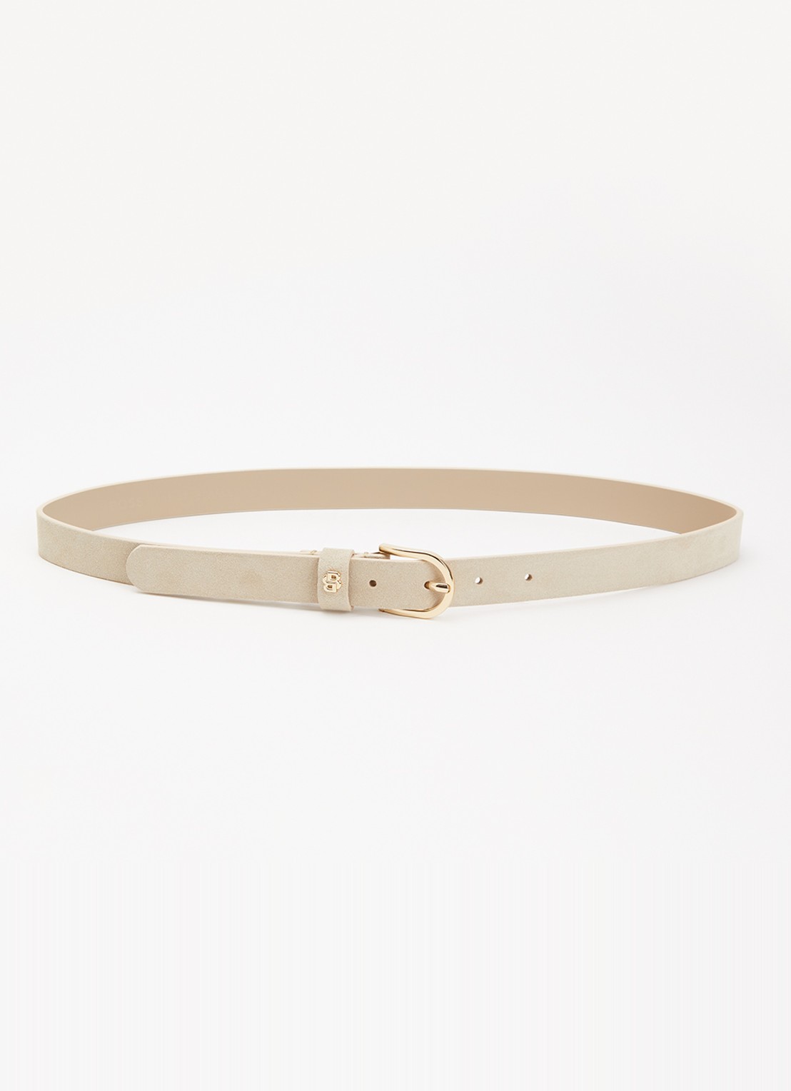 BOSS Scarlet riem van kalfsleer - voorkant 3 beige