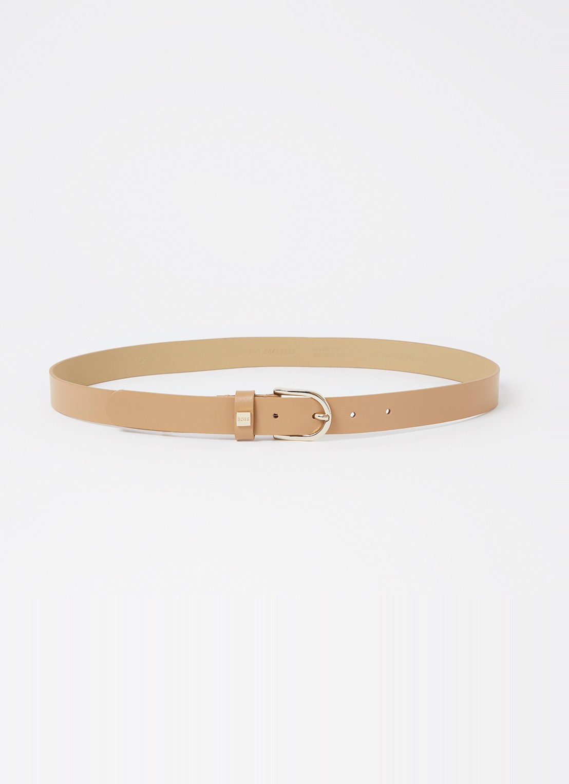 BOSS Scarlet riem van leer - voorkant camel