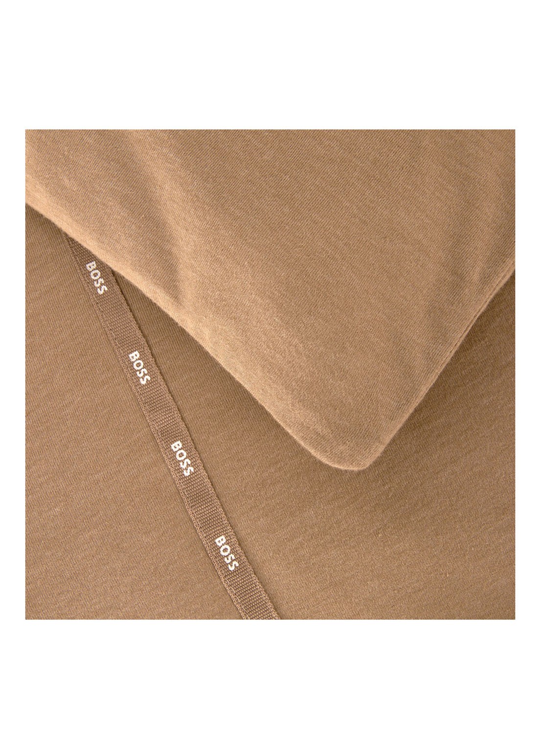 BOSS Sense dekbedovertrek in katoenblend - exclusief kussenslopen - detail 3 camel