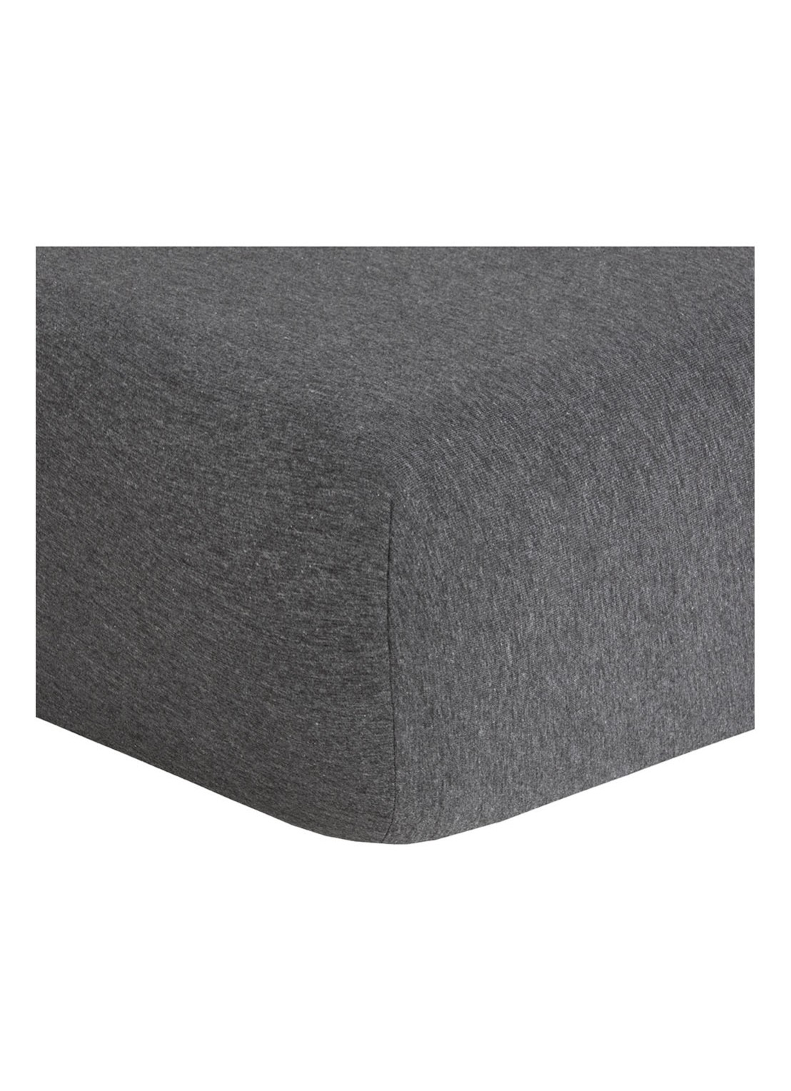 BOSS Sense hoeslaken in katoenblend, hoekhoogte in 30 cm - voorkant donkergrijs