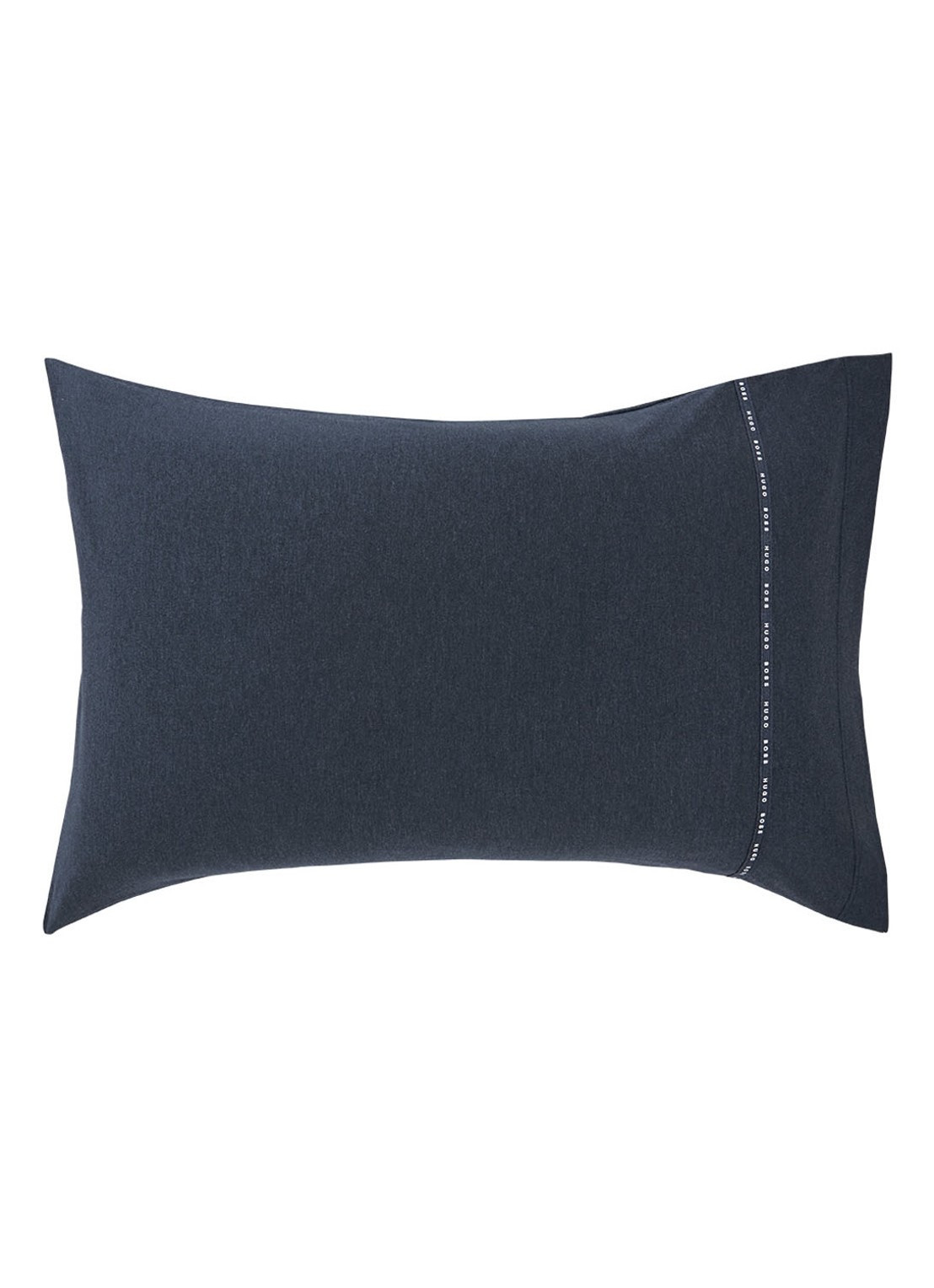 BOSS Sense kussensloop in katoenblend - voorkant donkerblauw