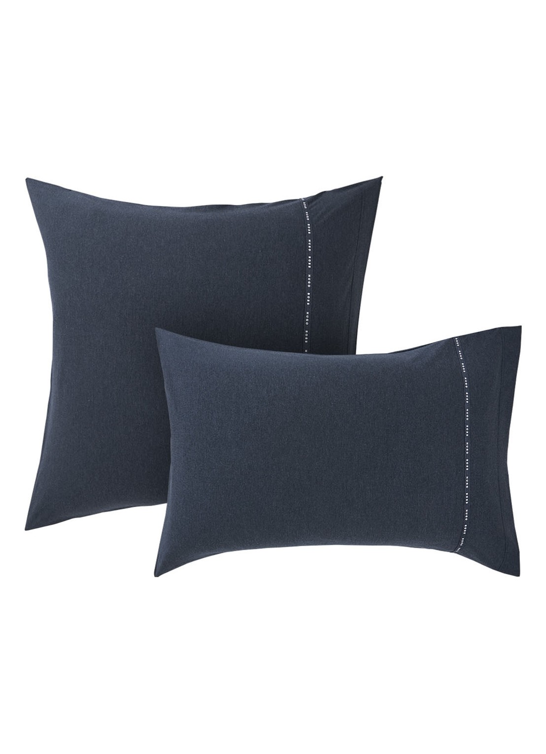 BOSS Sense kussensloop in katoenblend - voorkant 2 donkerblauw