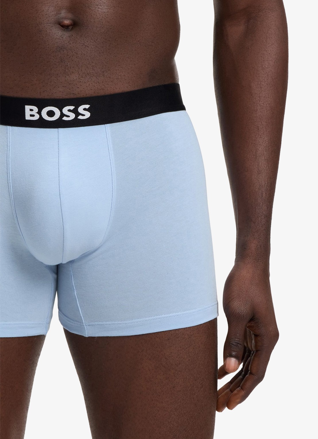 BOSS Set van drie boxershorts van stretchkatoen - detail 4 open blue-462 / blauw