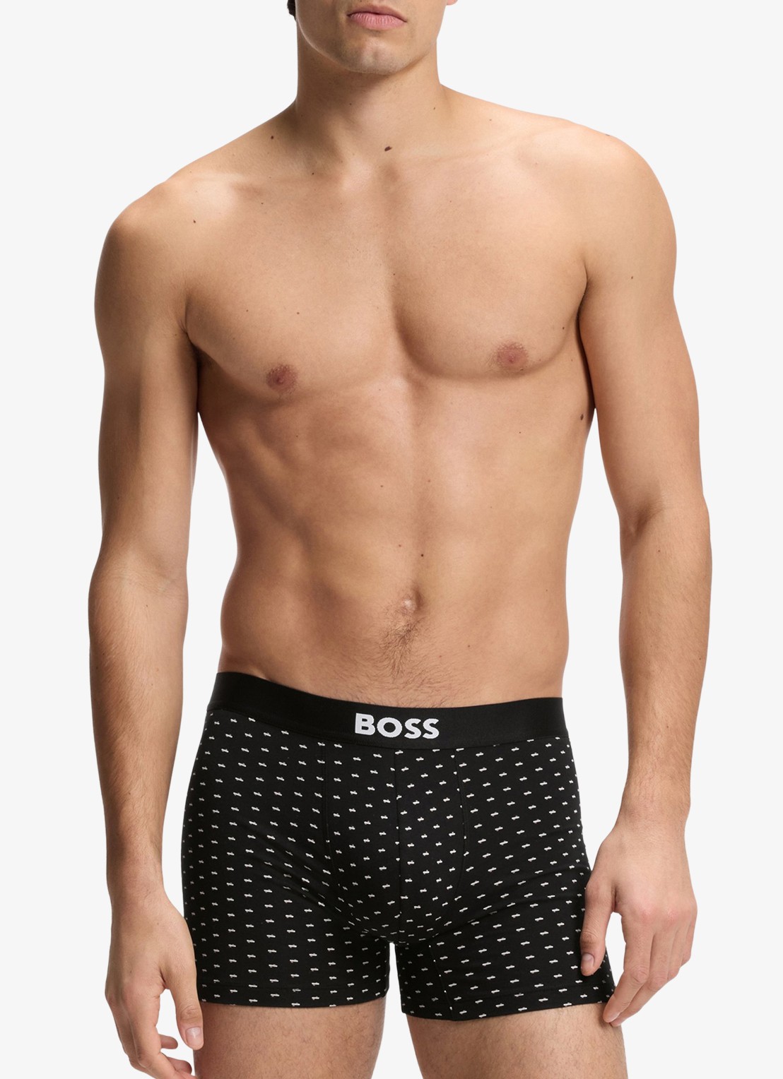 BOSS Set van drie boxershorts van stretchkatoen - detail open beige-282 / beige