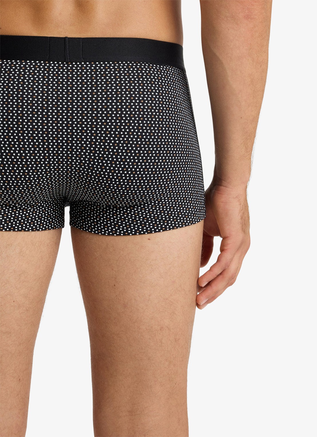 BOSS Set van drie korte boxers met logo’s van stretchkatoen - detail 5 open beige-281 / zwart