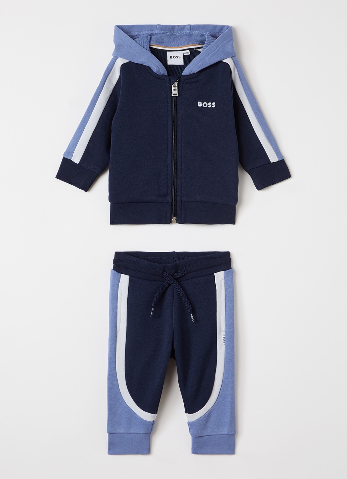BOSS Set van sweatvest met joggingbroek 2-delig - voorkant donkerblauw