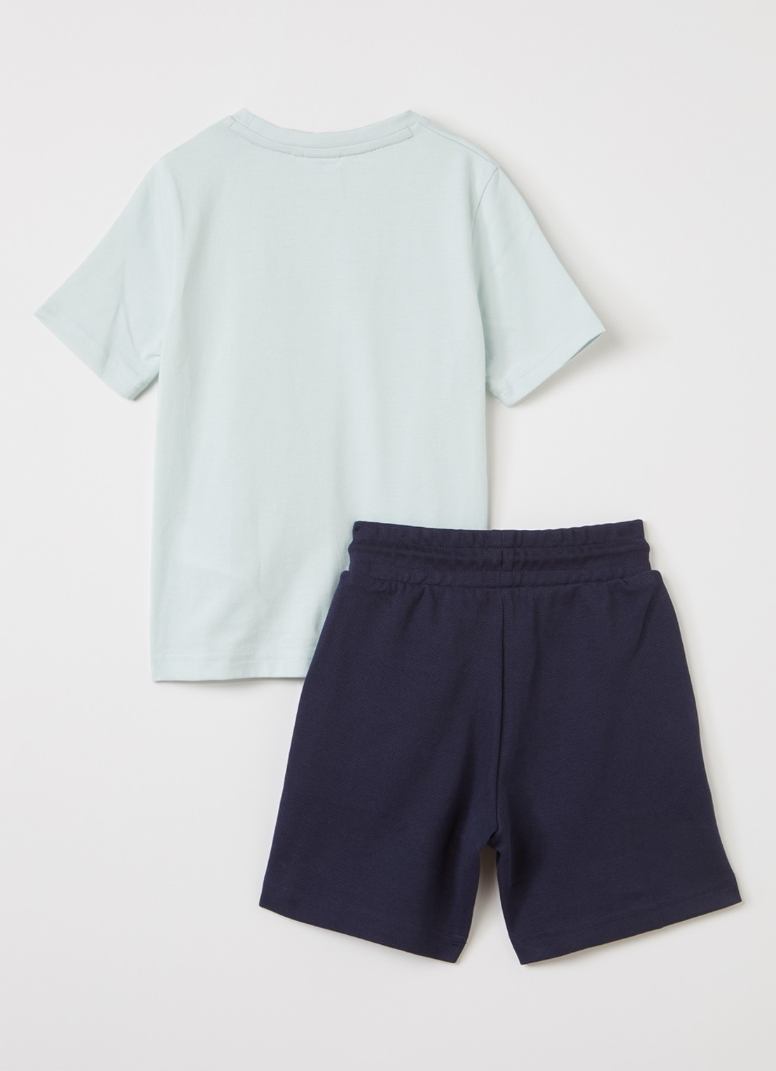 BOSS Set van T-shirt met korte joggingbroek 2-delig - voorkant 2 groen